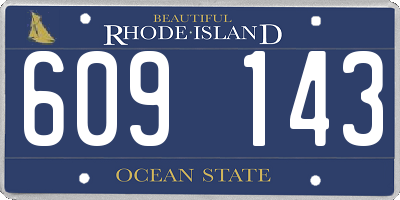 RI license plate 609143