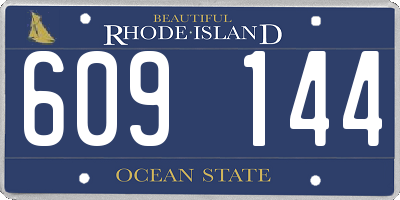 RI license plate 609144