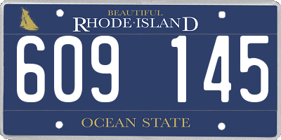 RI license plate 609145