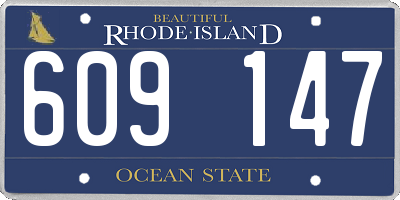 RI license plate 609147