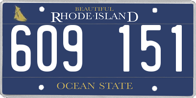 RI license plate 609151