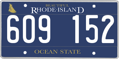 RI license plate 609152