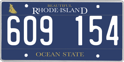 RI license plate 609154