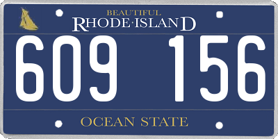 RI license plate 609156