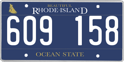 RI license plate 609158
