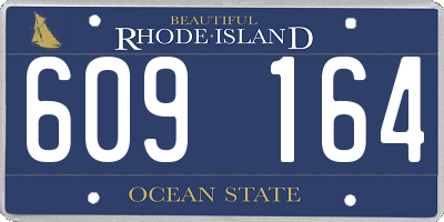 RI license plate 609164