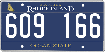 RI license plate 609166