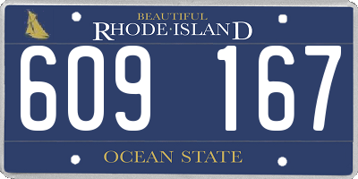 RI license plate 609167