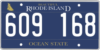 RI license plate 609168