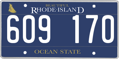 RI license plate 609170