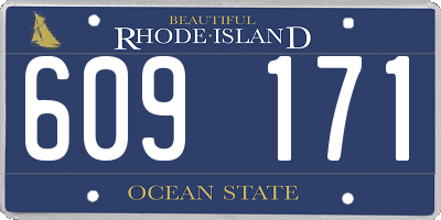 RI license plate 609171