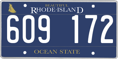 RI license plate 609172