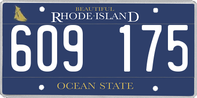 RI license plate 609175