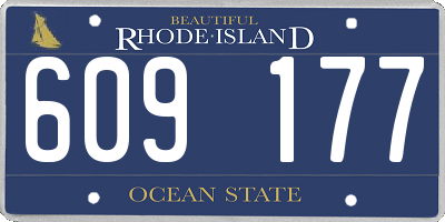 RI license plate 609177