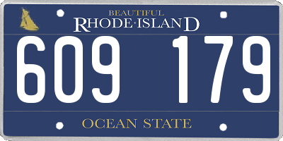 RI license plate 609179