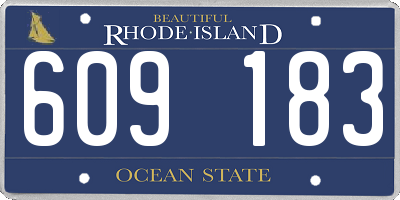 RI license plate 609183