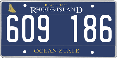RI license plate 609186