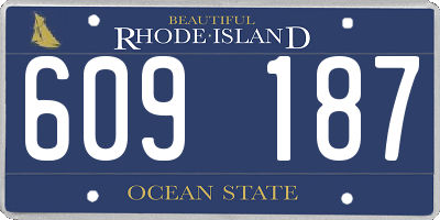 RI license plate 609187