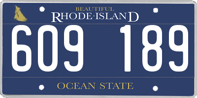 RI license plate 609189