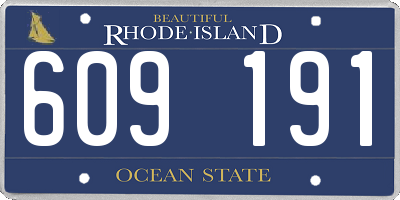 RI license plate 609191