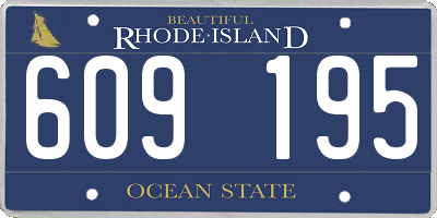 RI license plate 609195