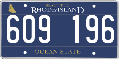 RI license plate 609196