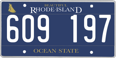 RI license plate 609197