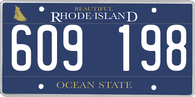 RI license plate 609198