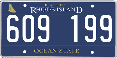 RI license plate 609199