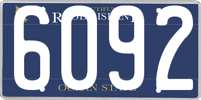 RI license plate 6092