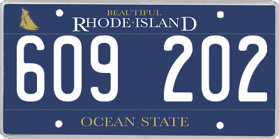 RI license plate 609202