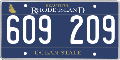 RI license plate 609209