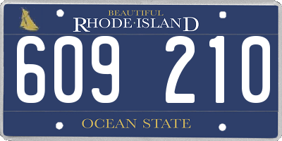 RI license plate 609210
