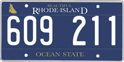 RI license plate 609211