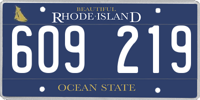 RI license plate 609219