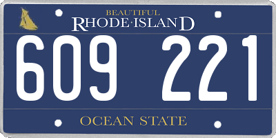 RI license plate 609221