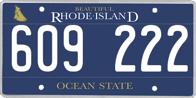 RI license plate 609222