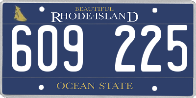 RI license plate 609225