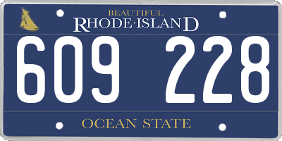 RI license plate 609228