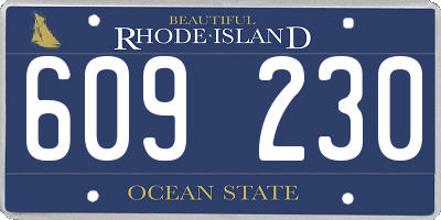 RI license plate 609230