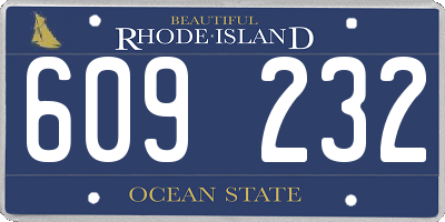 RI license plate 609232