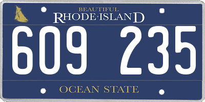 RI license plate 609235