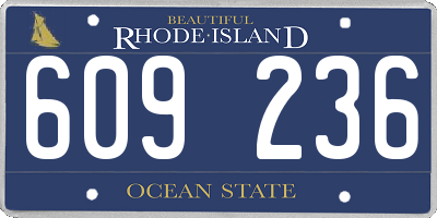 RI license plate 609236