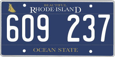 RI license plate 609237
