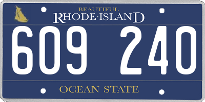 RI license plate 609240