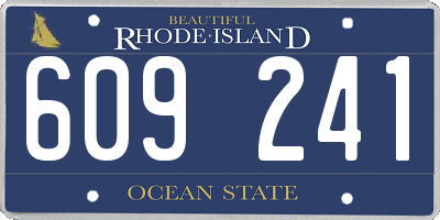 RI license plate 609241