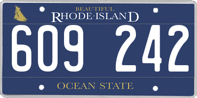 RI license plate 609242