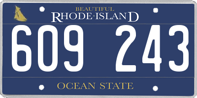 RI license plate 609243
