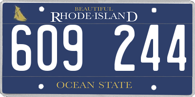 RI license plate 609244