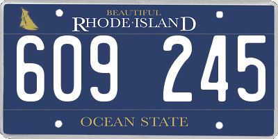 RI license plate 609245